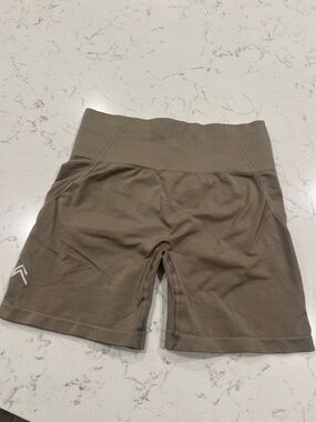 Oner Active Women's High-Waist Seamless Athletic Shorts - Taupe